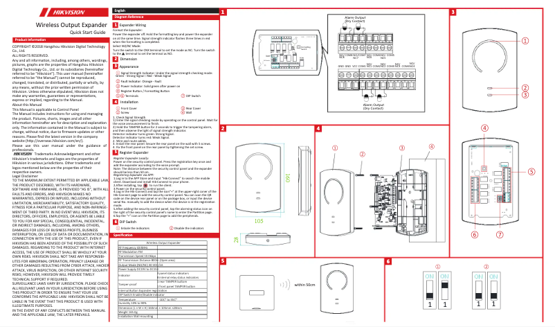 Imagen de la primera página del manual del dispositivo DS-PM-WO2