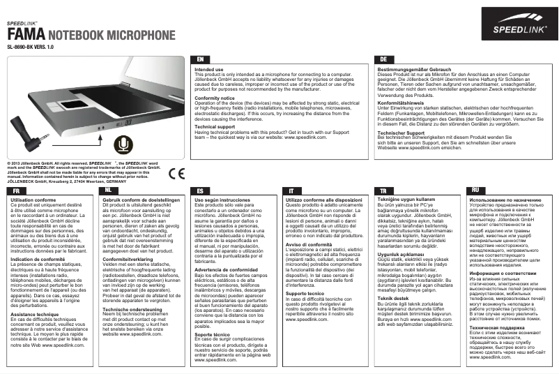Página 1 del manual Manual de usuario Speed-Link Fama