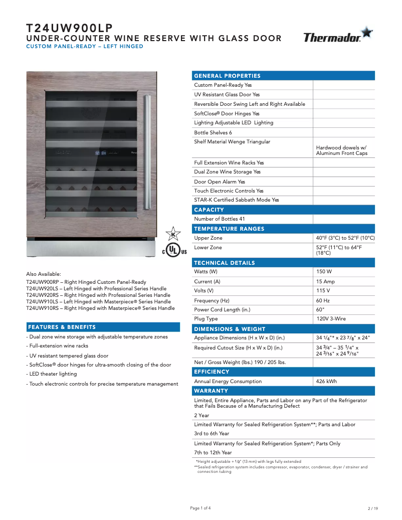 Image de la première page du manuel de l'appareil T24UW900LP