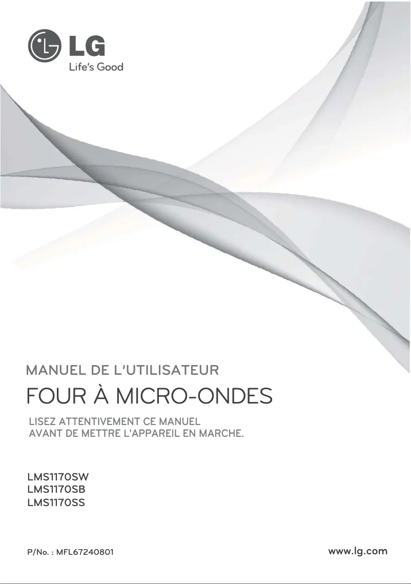 Page n°1 - Manuel utilisateur LG LMS1170SS