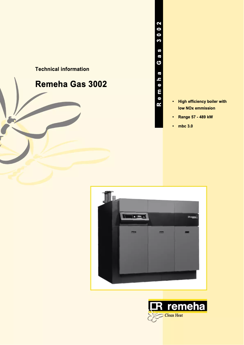Page 1 de la notice Manuel utilisateur Remeha Gas 3002