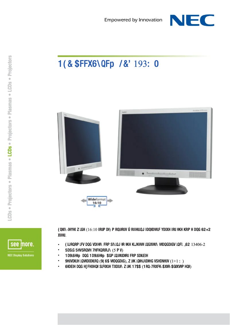 Image de la première page du manuel de l'appareil AccuSync LCD193WM