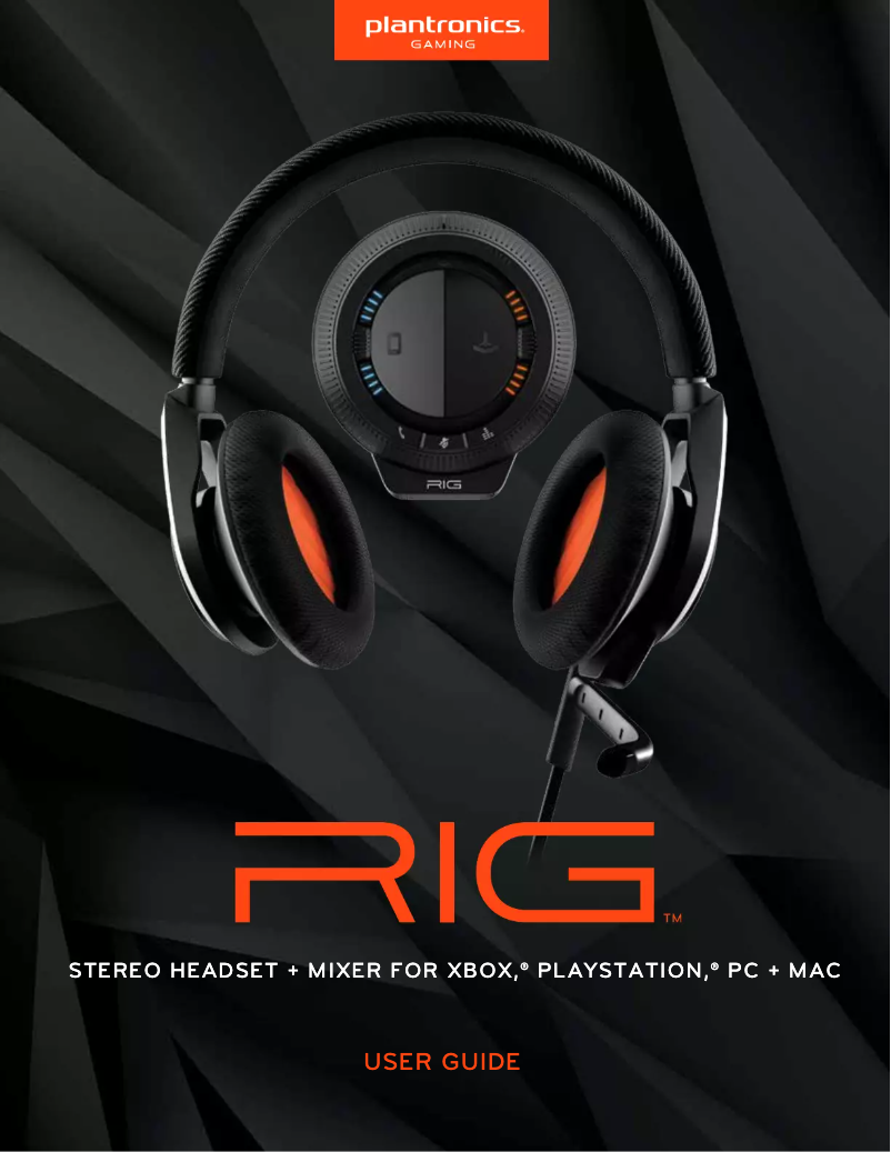 Page n°1 - Manuel utilisateur Plantronics RIG 500HS