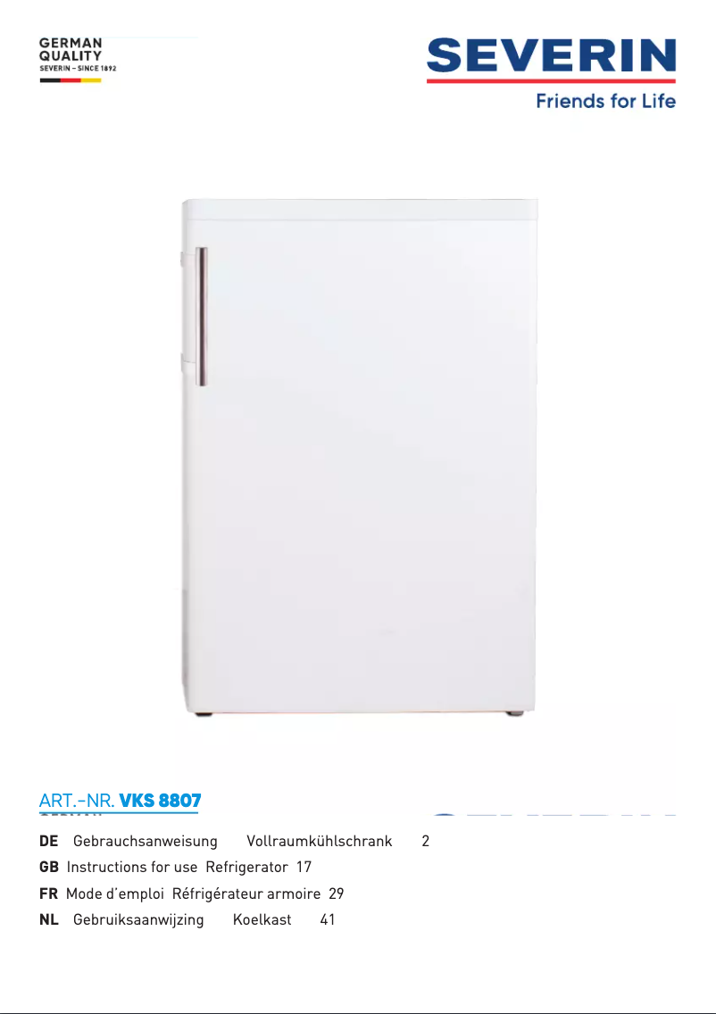 Página 1 del manual Manual de usuario Severin VKS 8807