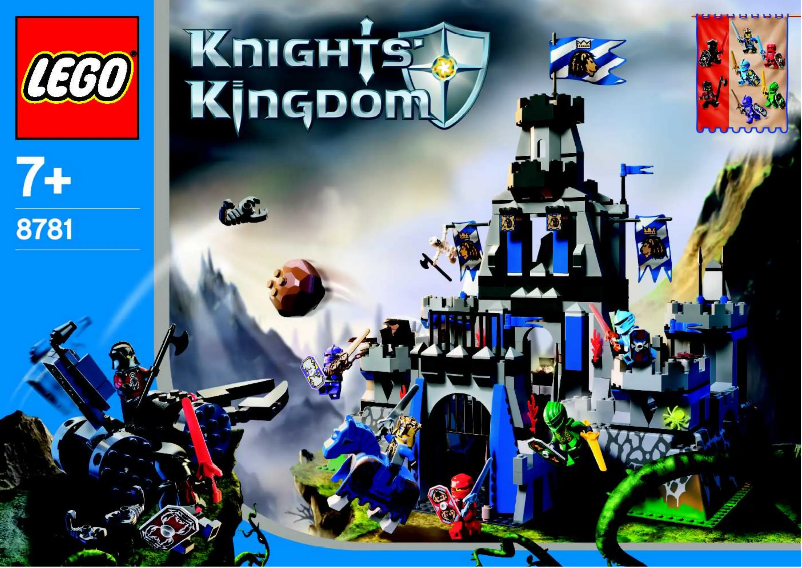 Page 1 de la notice Consignes visuelles Lego Knights Kingdom 8781