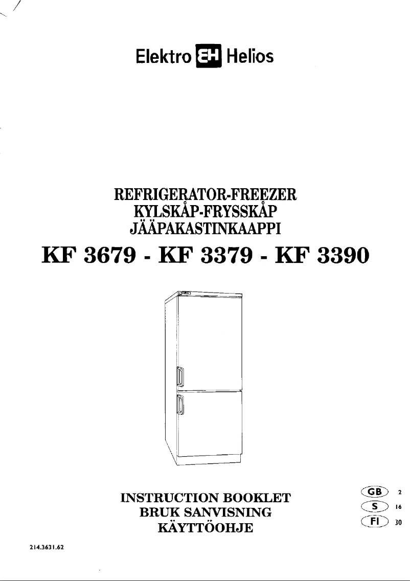 Page n°1 - Manuel utilisateur Elektro Helios KF3390