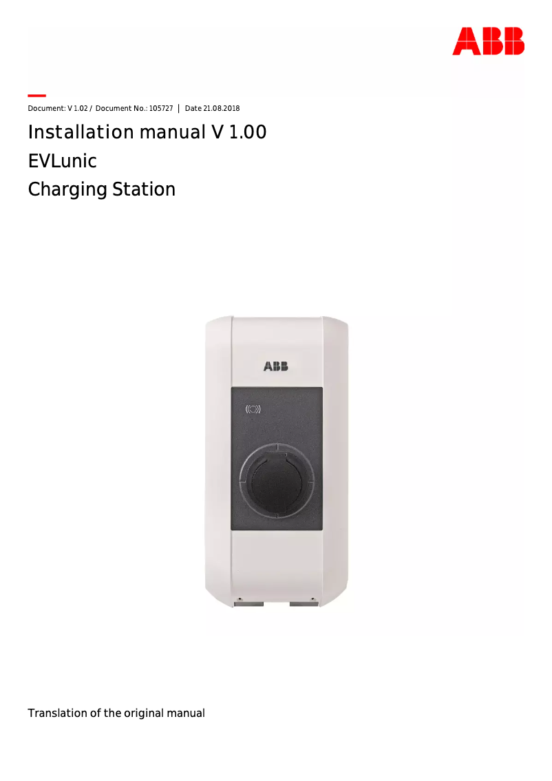 Image de la première page du manuel de l'appareil EVLunic_Pro_S_W22-G4-0-0