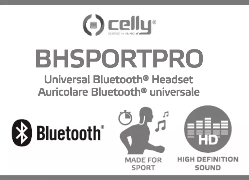 Page 1 de la notice Manuel utilisateur Celly BH Sport Pro