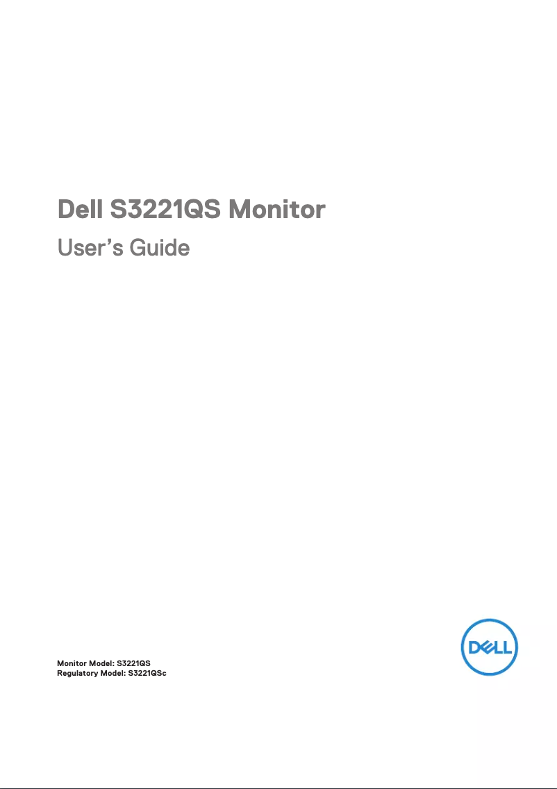 Page n°1 - Manuel utilisateur Dell S Series S3221QS