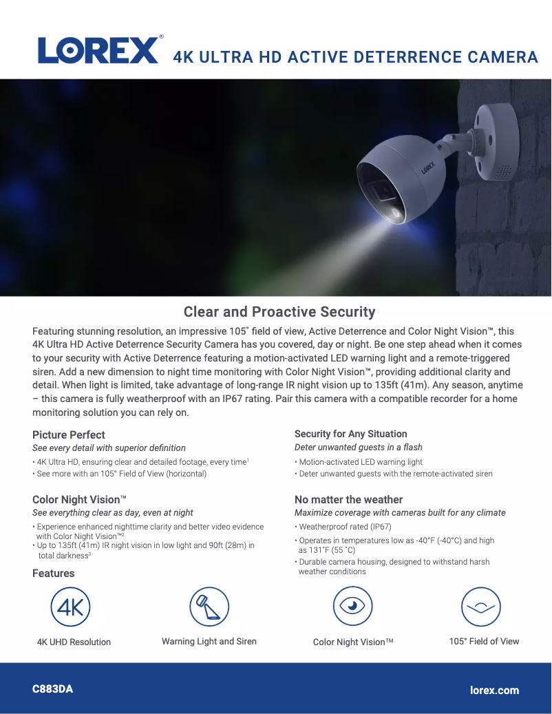 Image de la première page du manuel de l'appareil C883DA