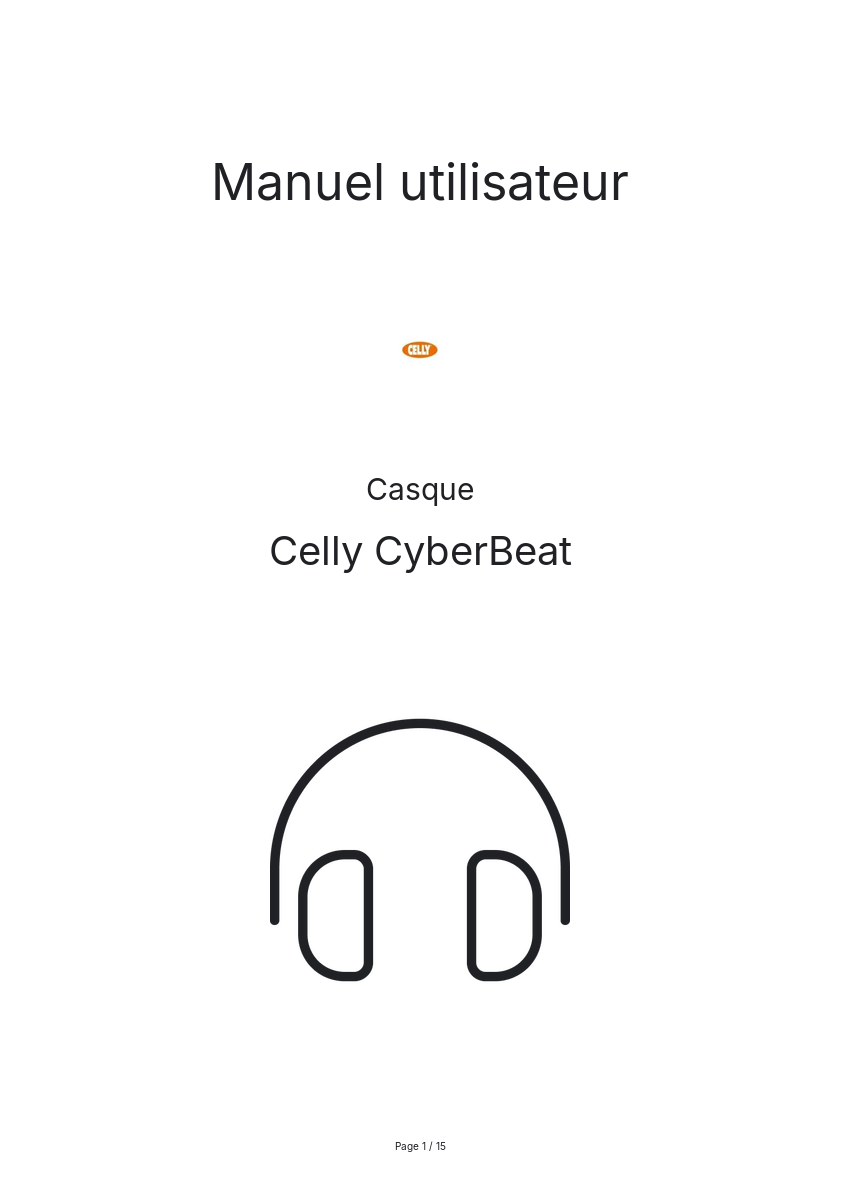 Image de la première page du manuel de l'appareil CyberBeat