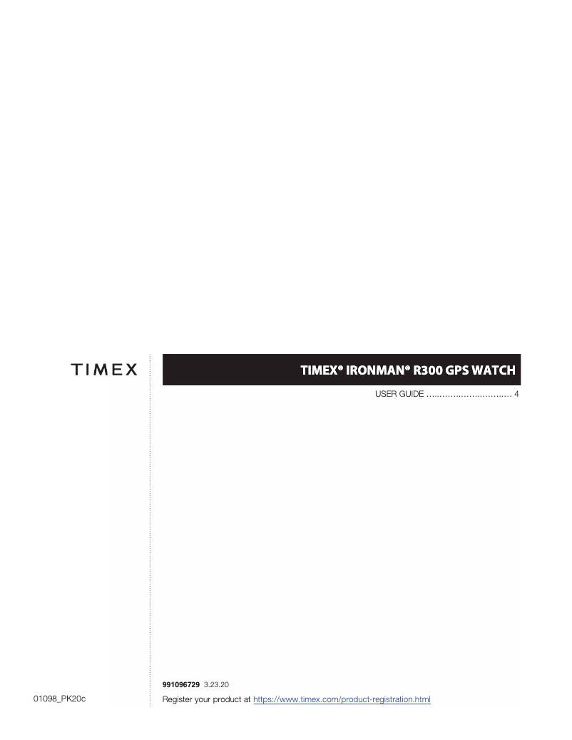 Image de la première page du manuel de l'appareil Ironman TW5M40300IQ