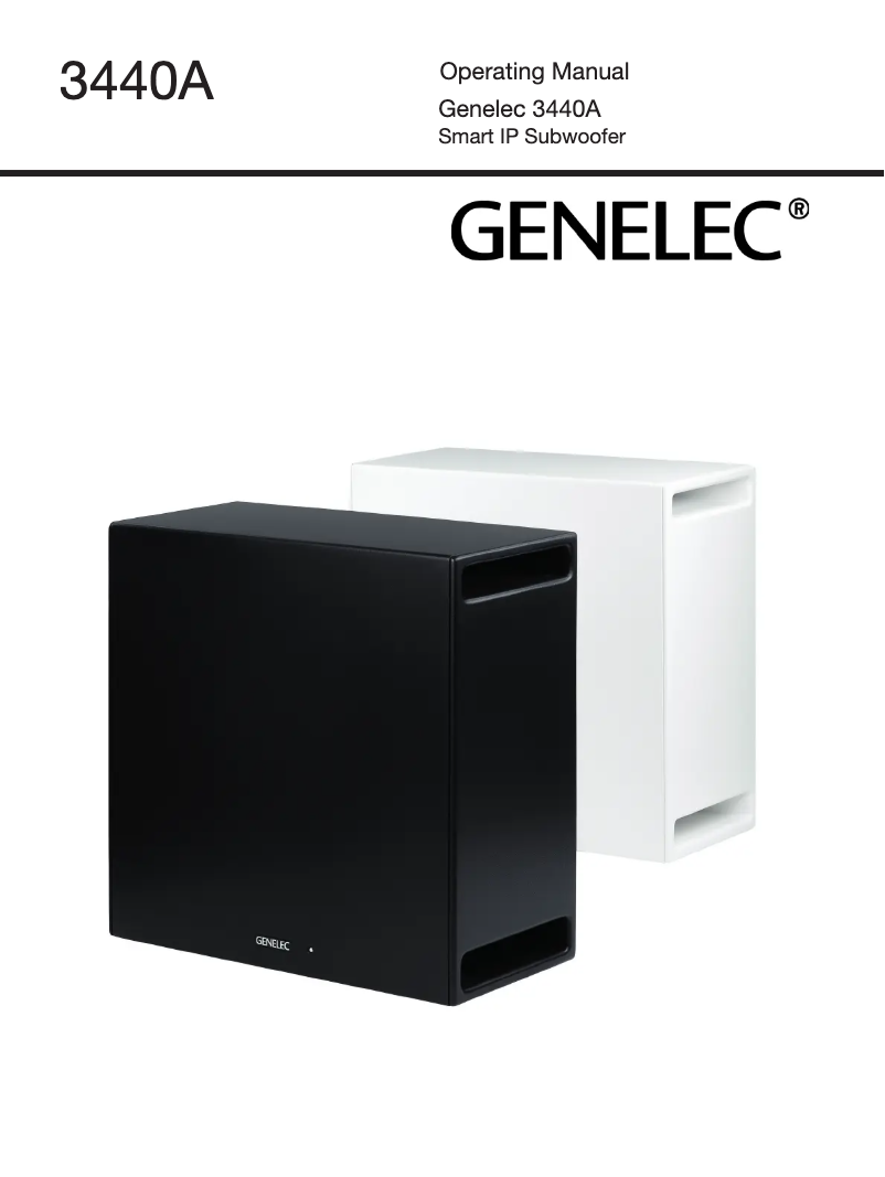 Page 1 de la notice Manuel utilisateur Genelec 3440A