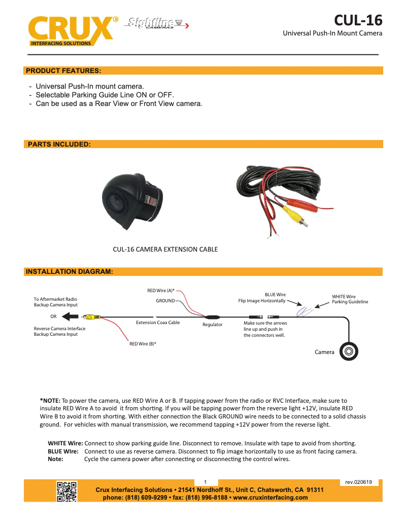 Imagen de la primera página del manual del dispositivo CUL-16