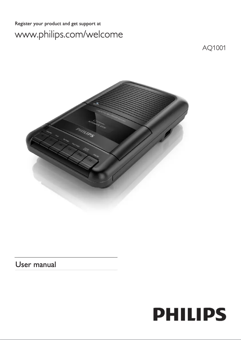 Page 1 de la notice Mode d'emploi Philips AQ1001