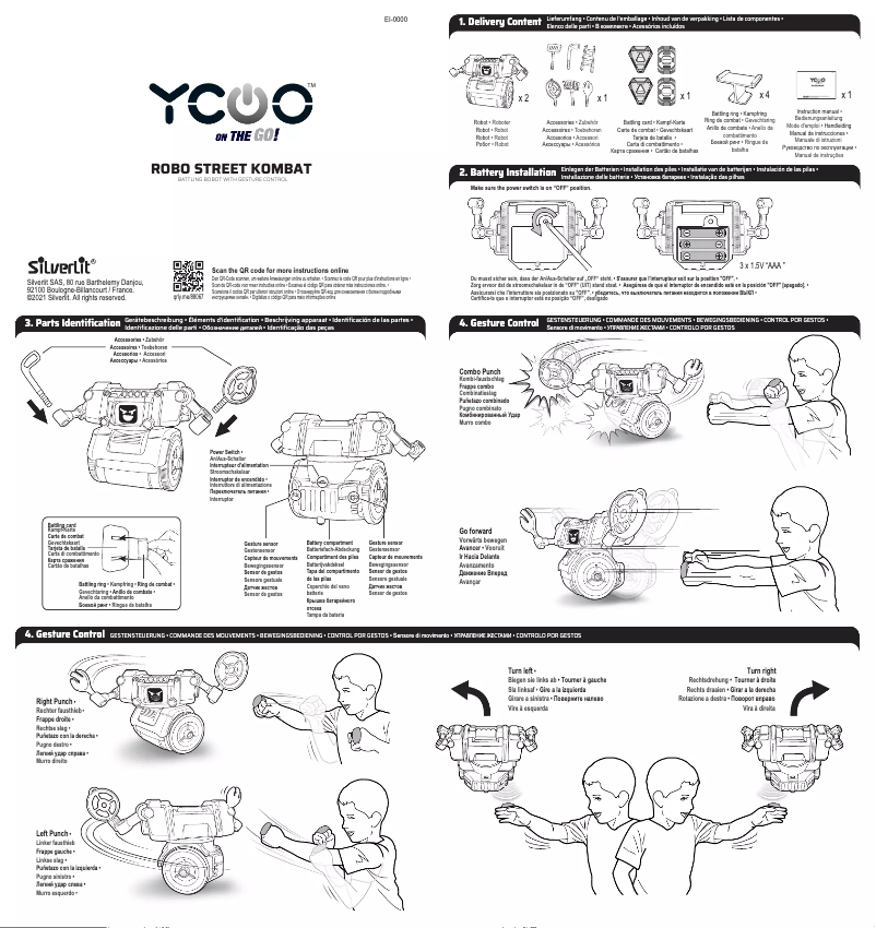 Page n°1 - Manuel utilisateur Silverlit Robo Street Kombat