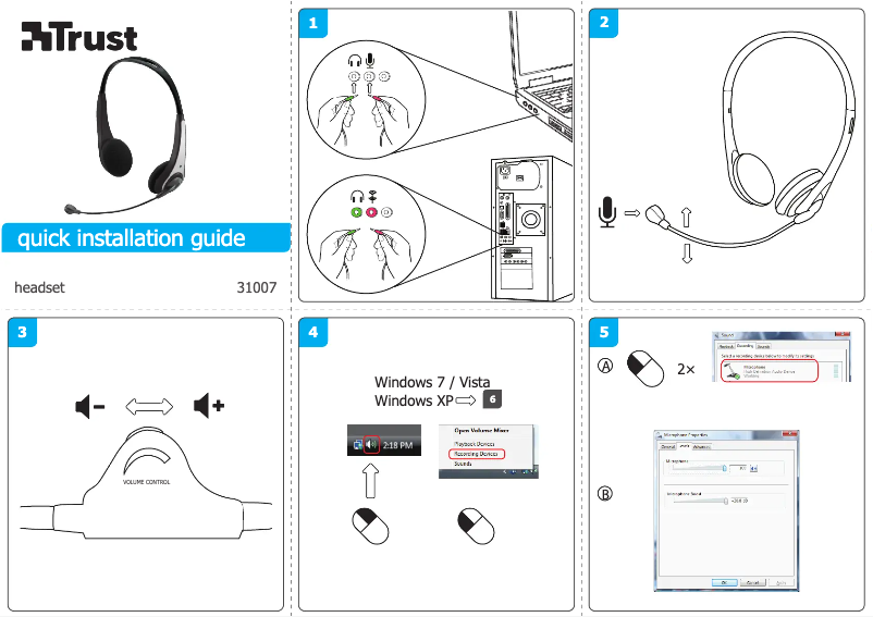 Page 1 de la notice Manuel utilisateur Trust 31007
