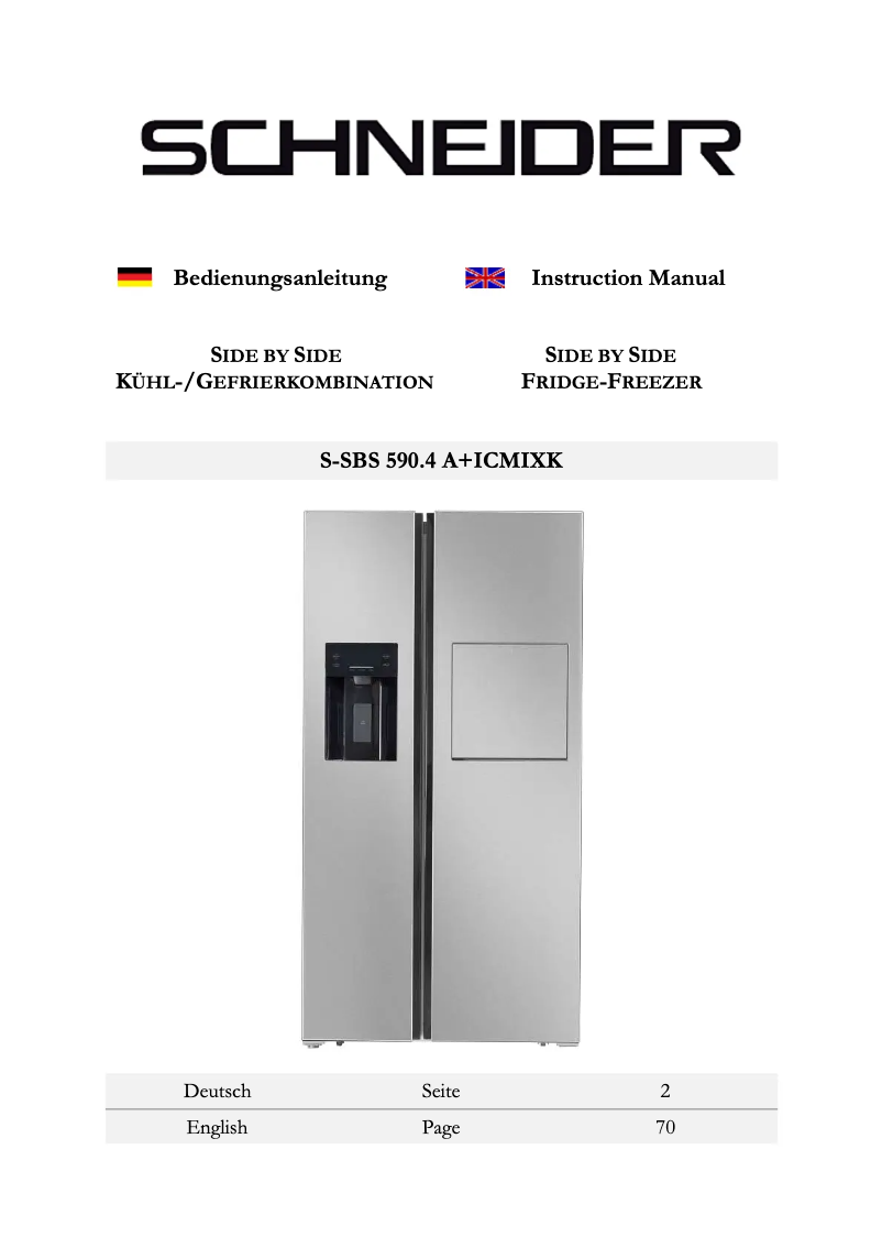 Imagen de la primera página del manual del dispositivo S-SBS 590.4 A+ ICMIXK