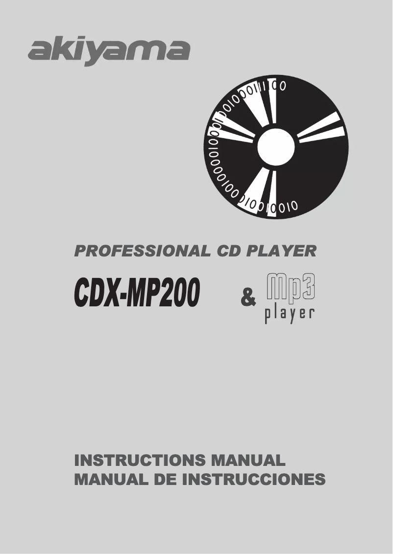 Image de la première page du manuel de l'appareil CDX-MP200