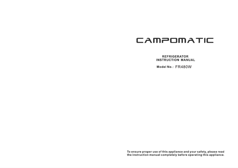 Imagen de la primera página del manual del dispositivo FR480W