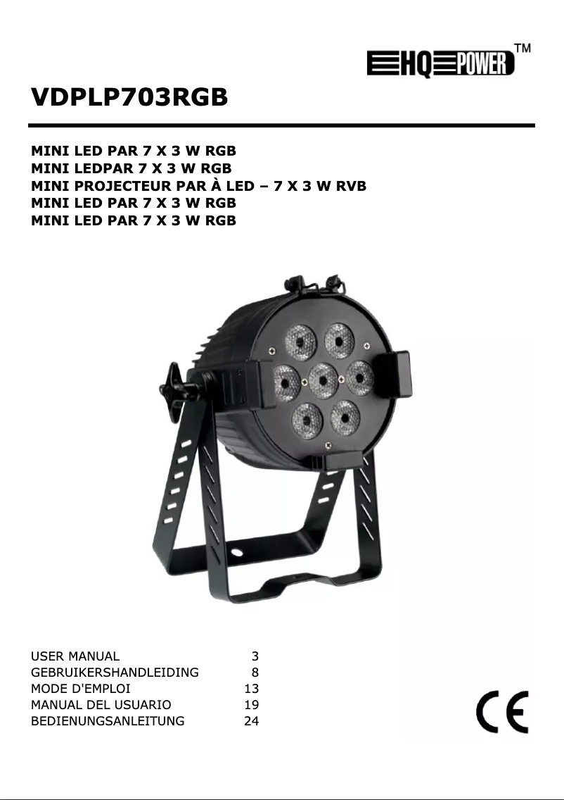 Image de la première page du manuel de l'appareil PAR
