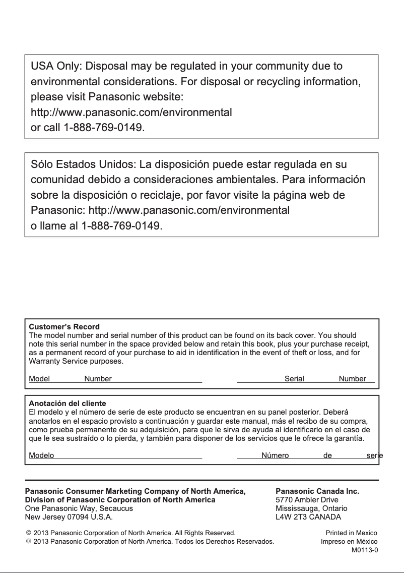 Page 1 de la notice Manuel utilisateur Panasonic Viera TC-P60ST60