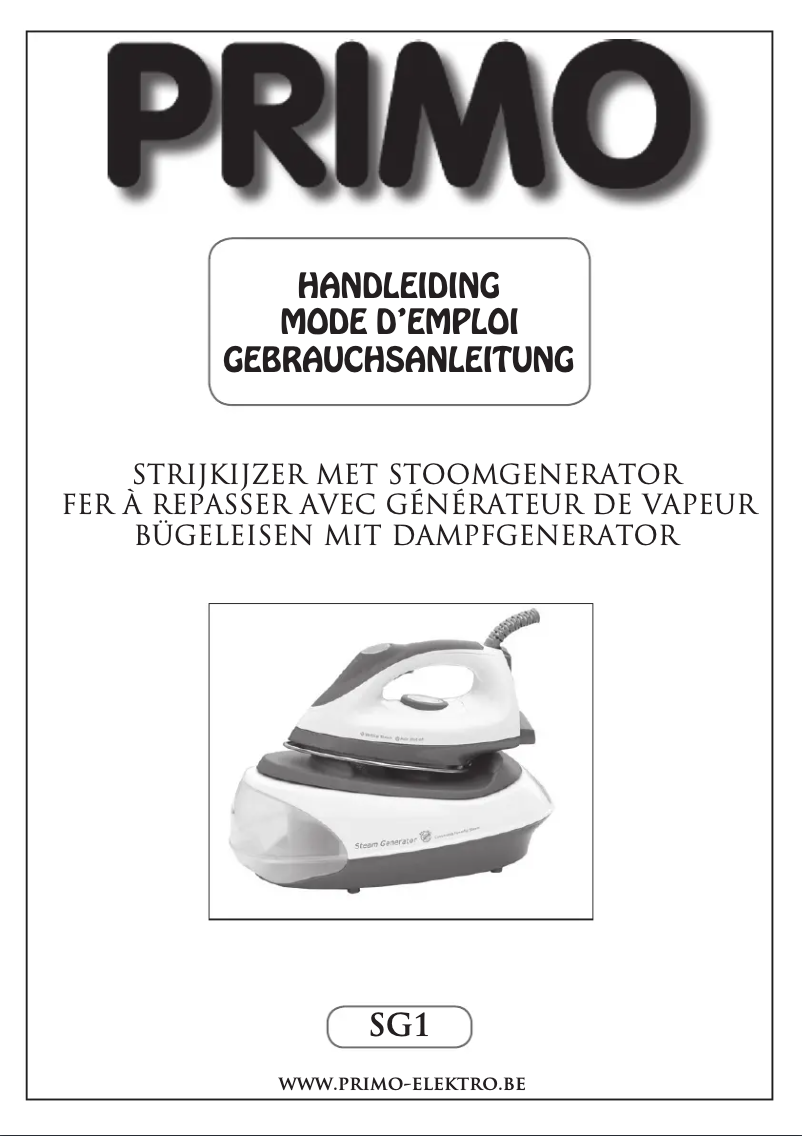 Page 1 de la notice Manuel utilisateur Primo SG1