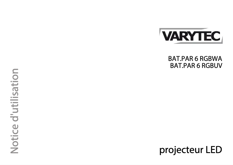 Image de la première page du manuel de l'appareil BAT.PAR 6 RGBUV