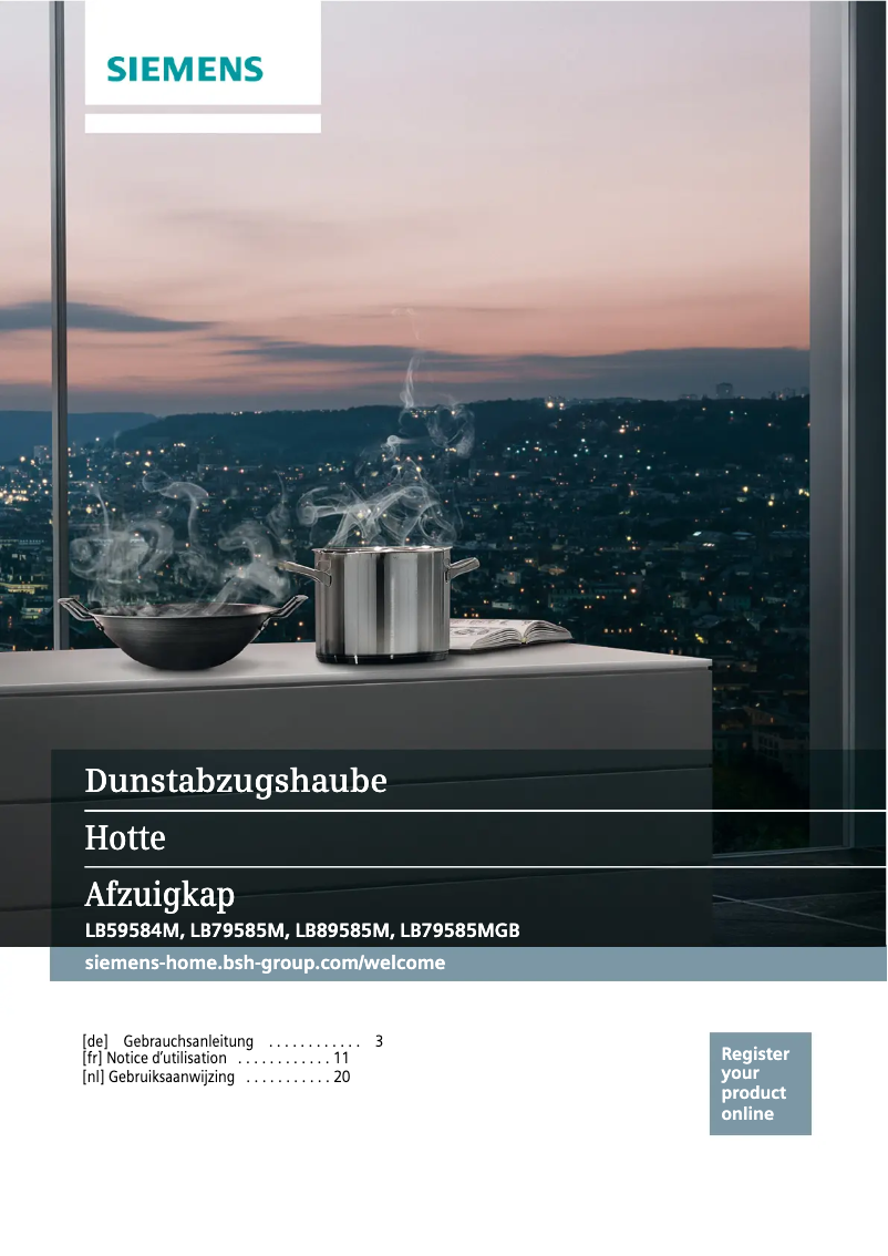 Page n°1 - Manuel utilisateur Siemens LB79585M