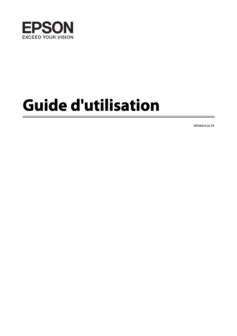 Page n°1 - Manuel utilisateur Epson Expression Premium XP-600