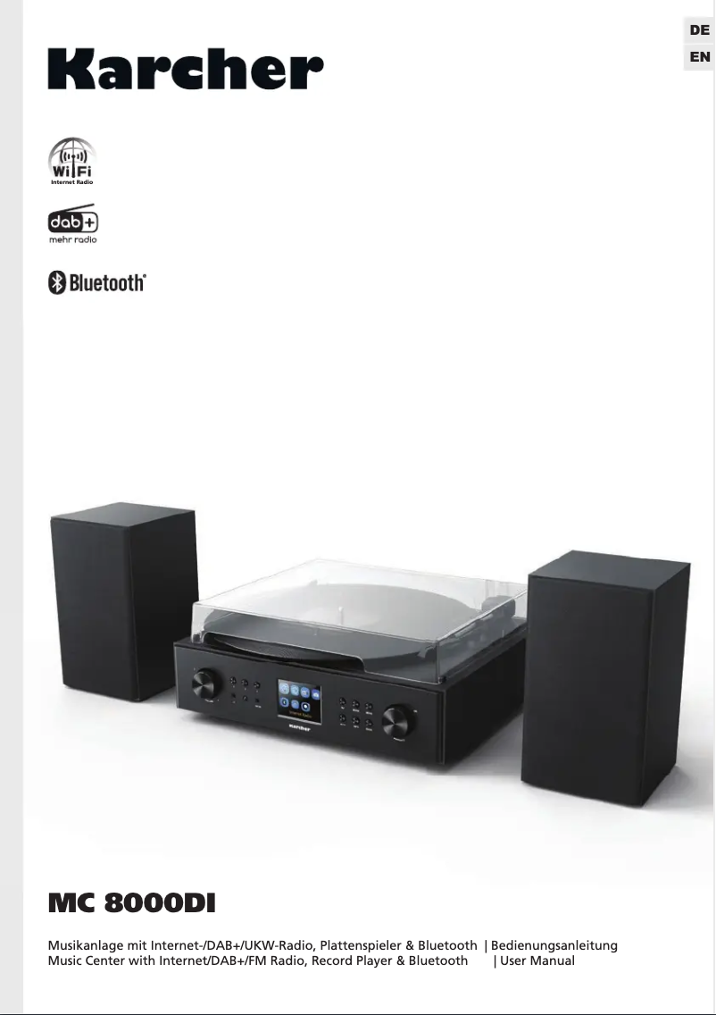 Page n°1 - Manuel utilisateur Kärcher MC 8000DI