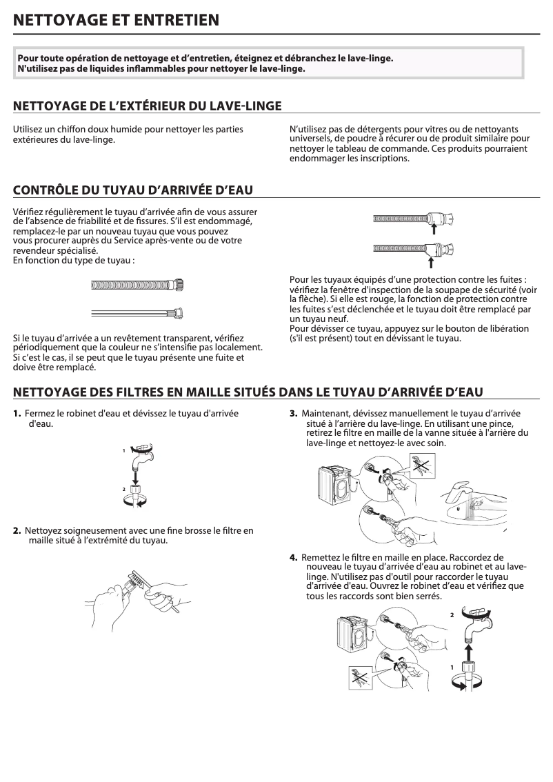 Image de la première page du manuel de l'appareil W7X 89E SILENCE FR