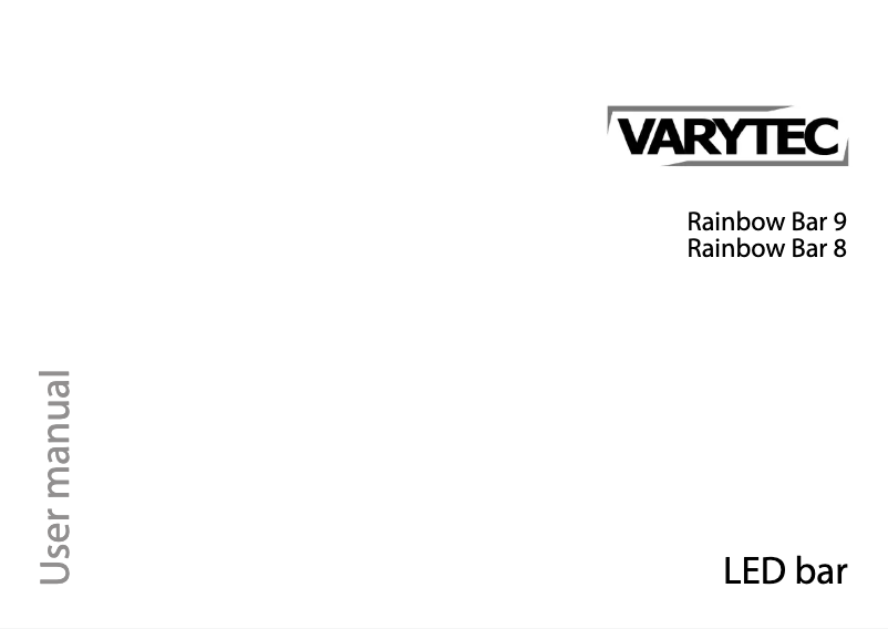 Image de la première page du manuel de l'appareil Rainbow Bar 9