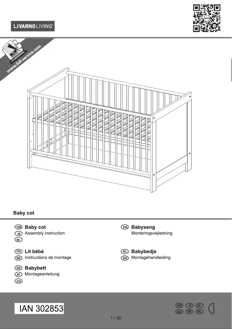 Page 1 de la notice Manuel utilisateur Livarno Lux IAN 302853