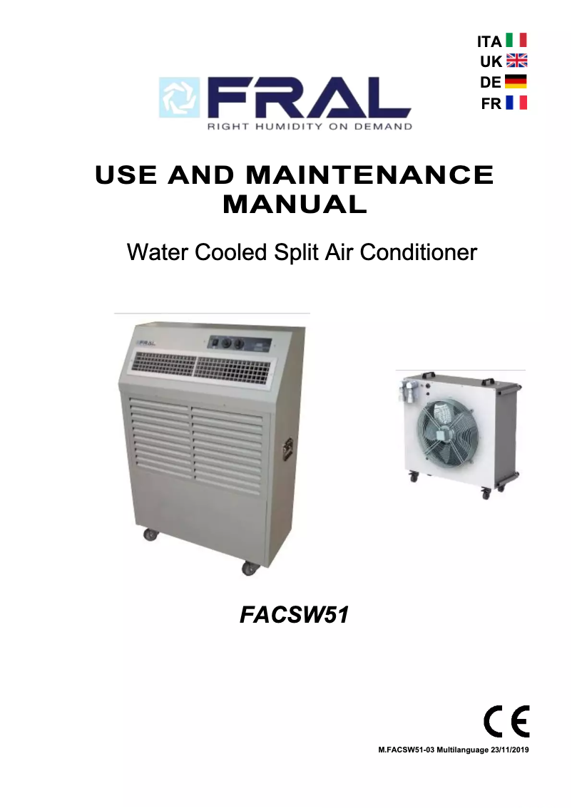 Page n°1 - Manuel utilisateur Fral FACSW51