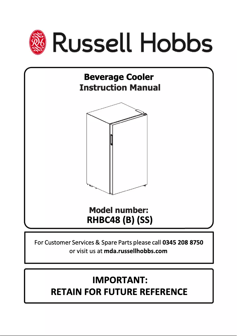 Image de la première page du manuel de l'appareil RHBC48SS