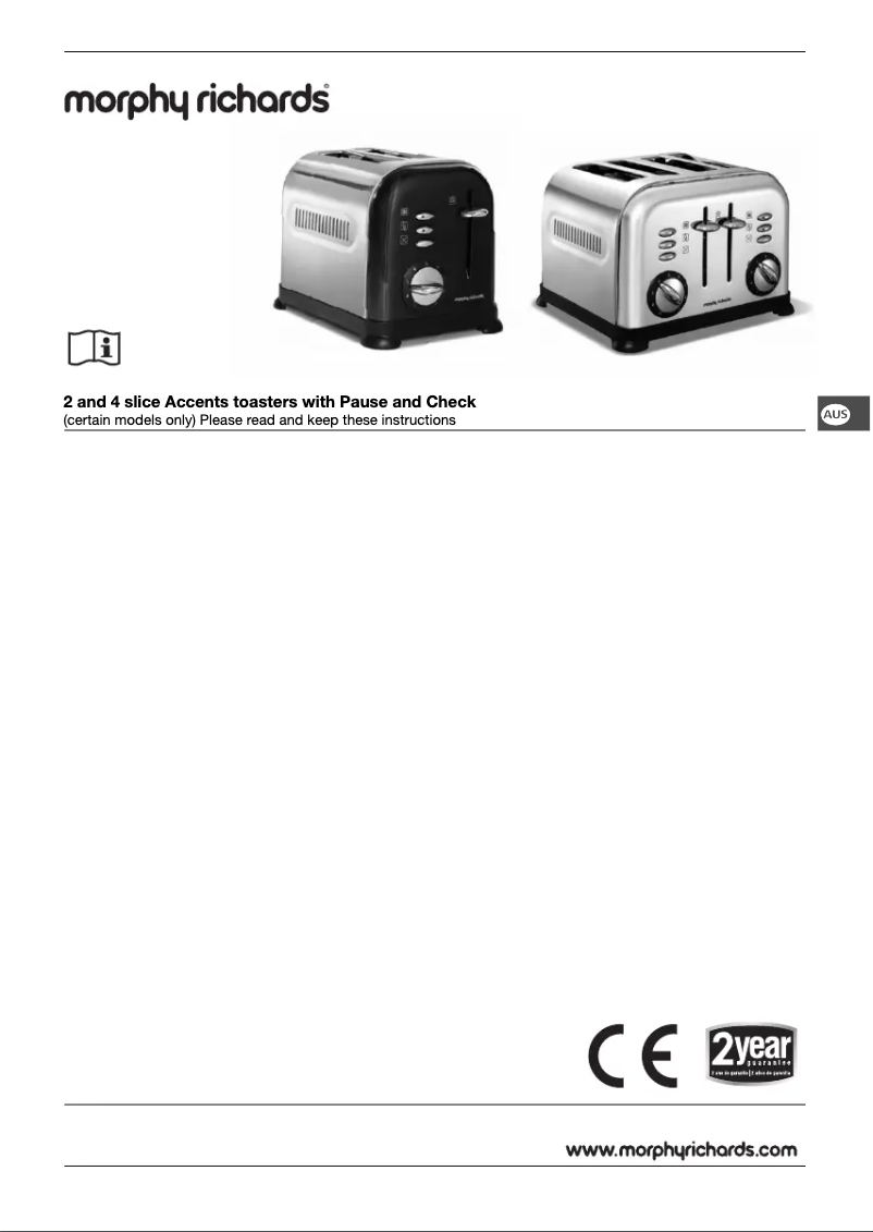 Page 1 de la notice Manuel utilisateur Morphy Richards Accents 44797