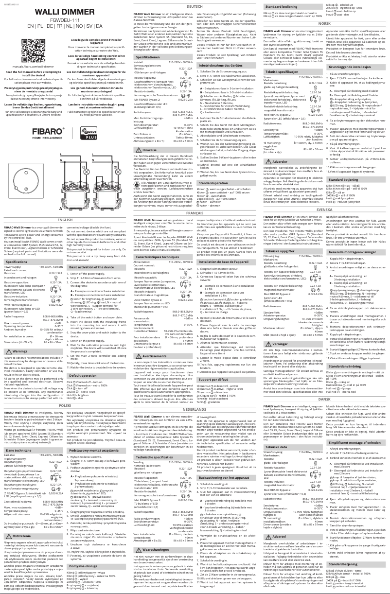 Page n°1 - Manuel utilisateur Fibaro FGWDEU-111