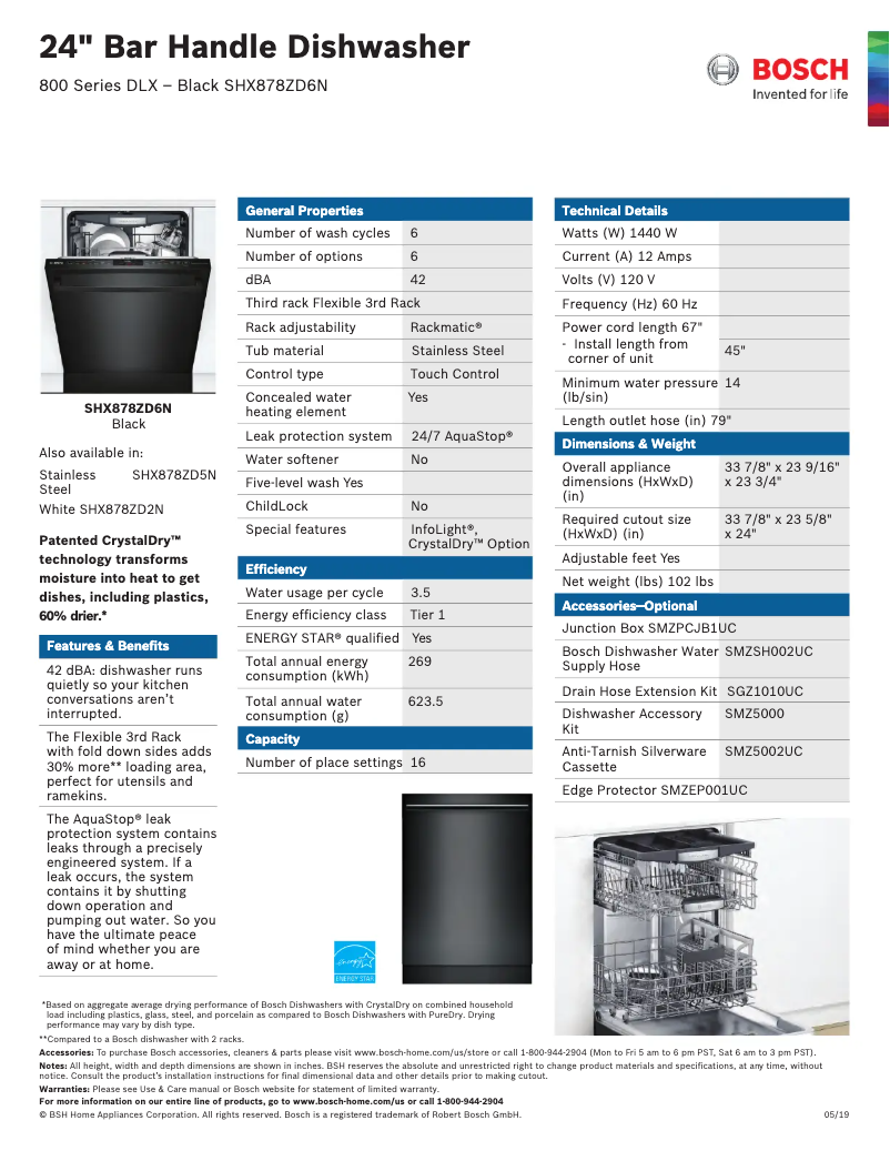 Imagen de la primera página del manual del dispositivo SHX878ZD6N