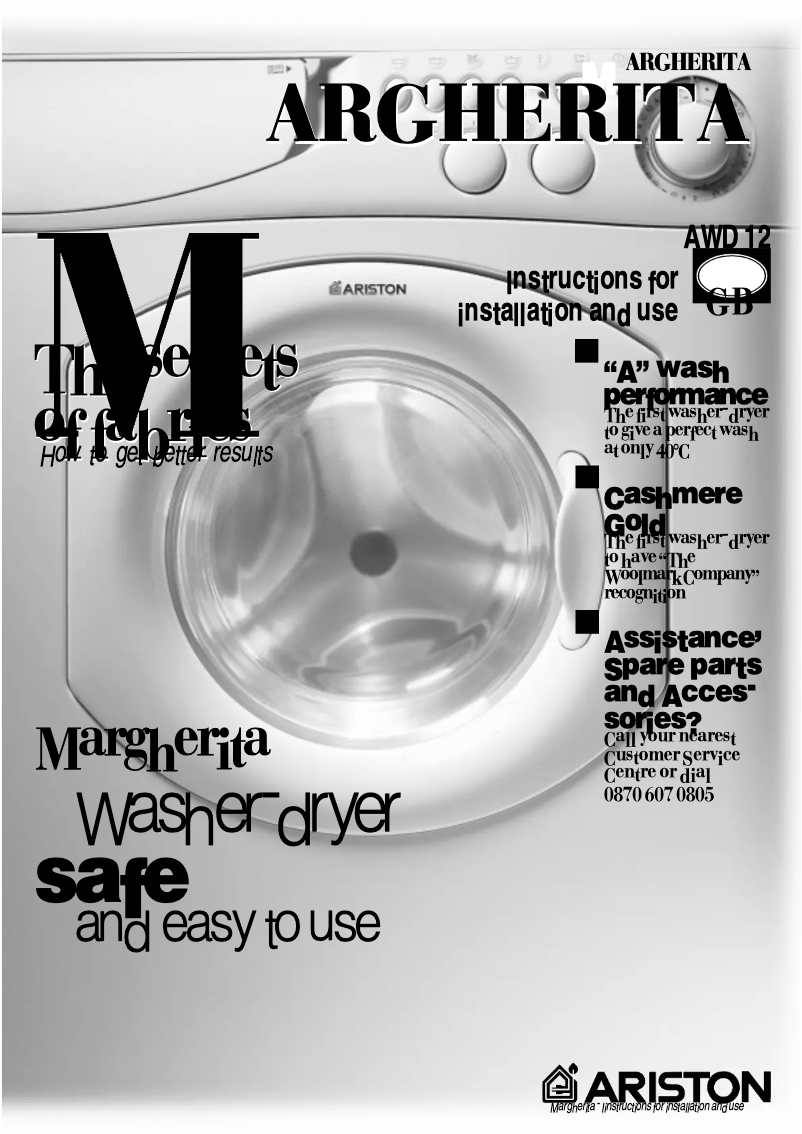 Image de la première page du manuel de l'appareil AWD12