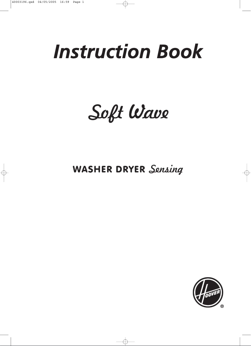 Page 1 de la notice Manuel utilisateur Hoover HSWD 146-80