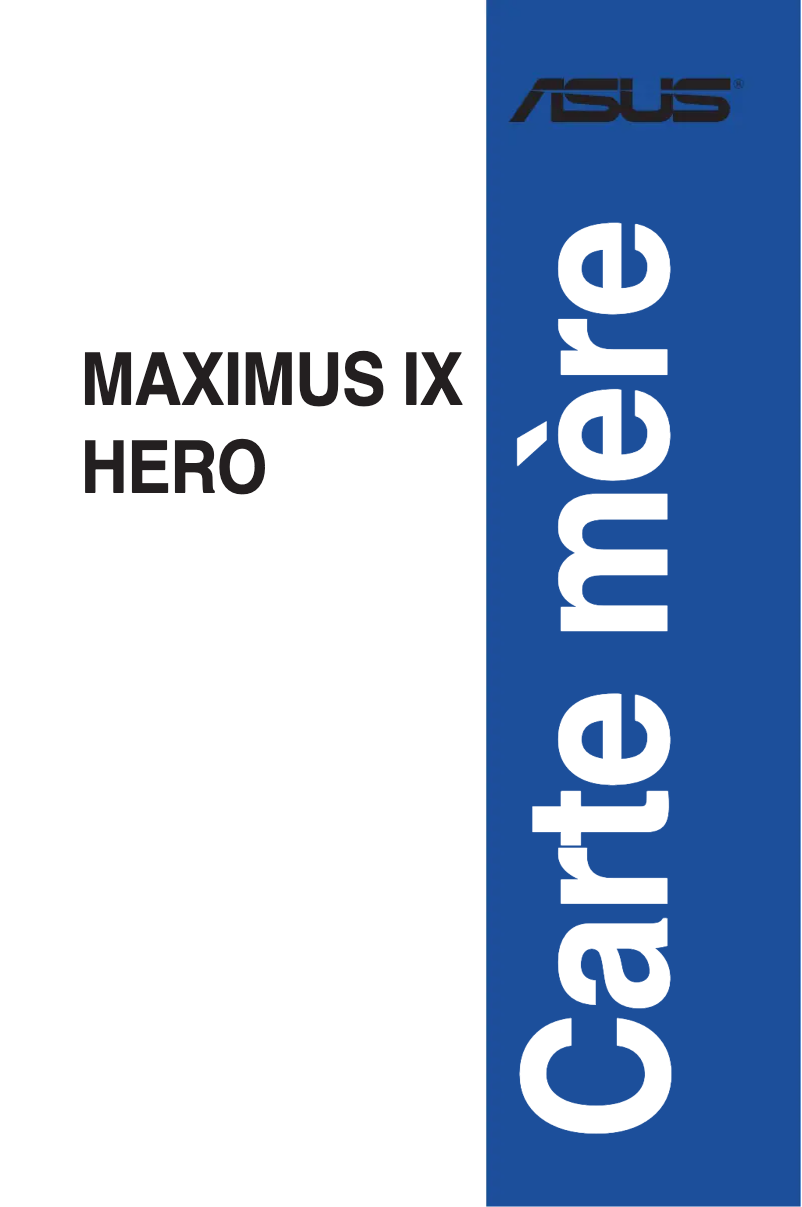 Page 1 de la notice Manuel utilisateur Asus ROG MAXIMUS IX HERO