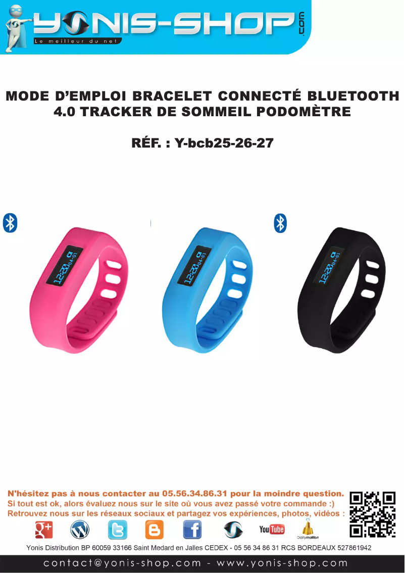 Page n°1 - Manuel utilisateur Yonis Y-BCB25