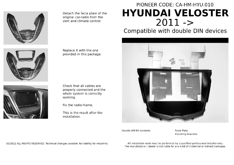 Image de la première page du manuel de l'appareil CA-HM-HYU.010