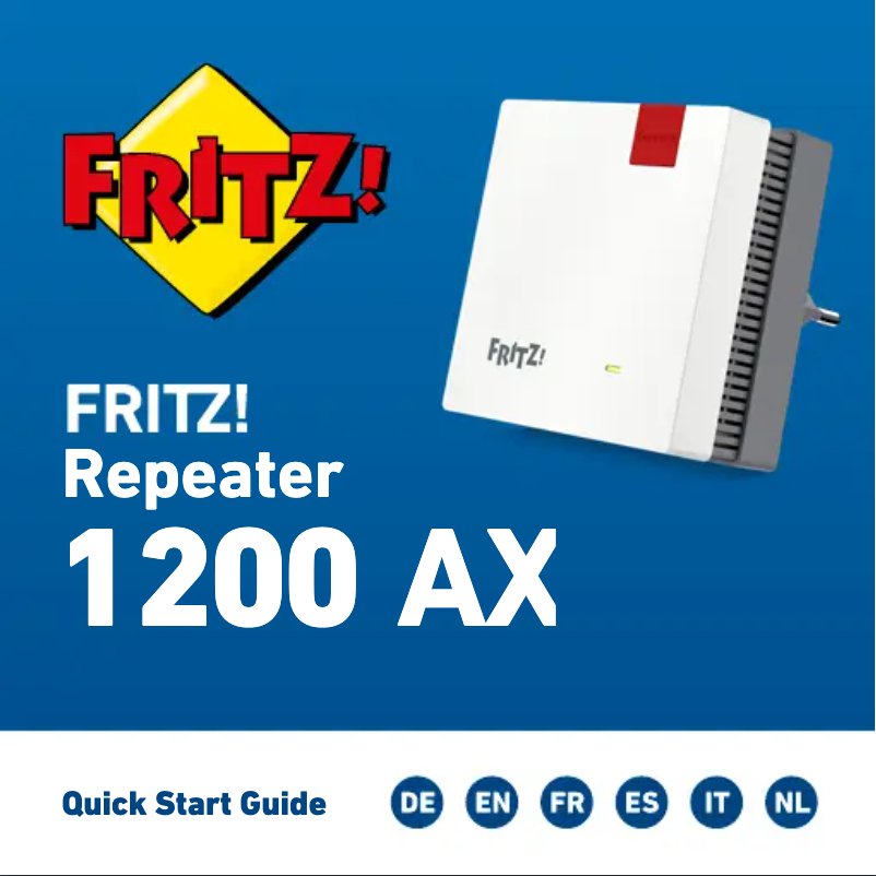 Page 1 de la notice Manuel utilisateur AVM FRITZ!Repeater 1200 AX