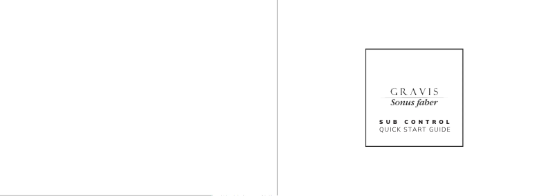Page 1 de la notice Guide de démarrage rapide Sonus Faber Gravis III