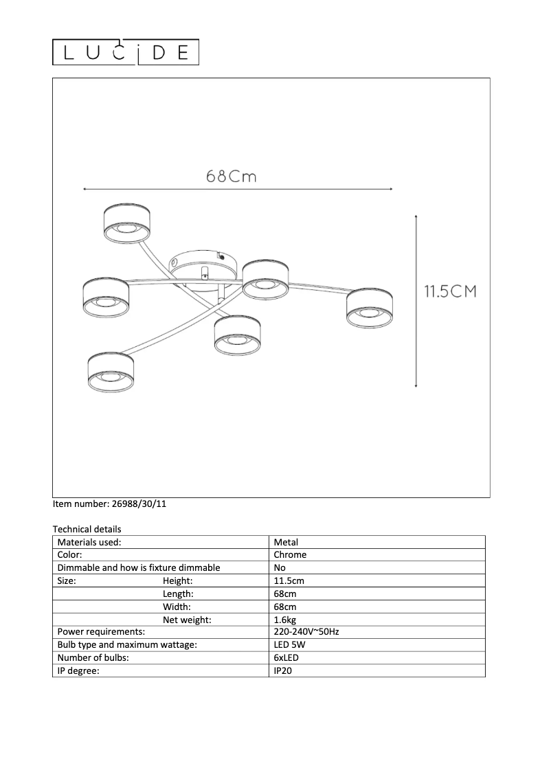 Image de la première page du manuel de l'appareil Alys 26988/30/11