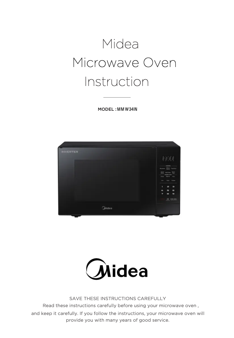 Page n°1 - Manuel utilisateur Midea MMW34IN