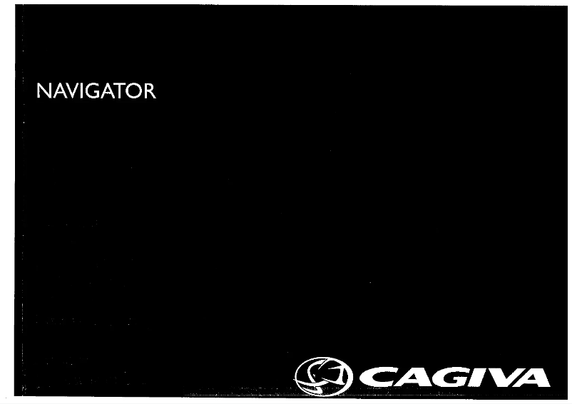 Page n°1 - Manuel utilisateur Cagiva Navigator 1000 (2001)