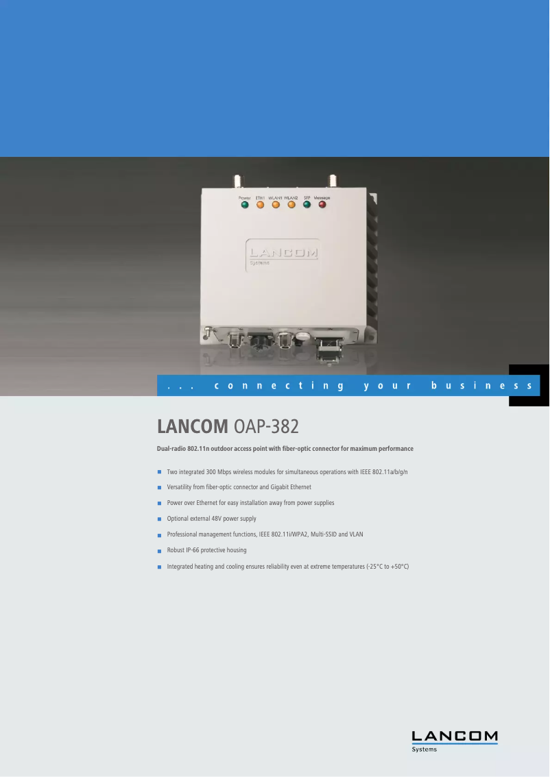 Page n°1 - Manuel utilisateur Lancom OAP-382
